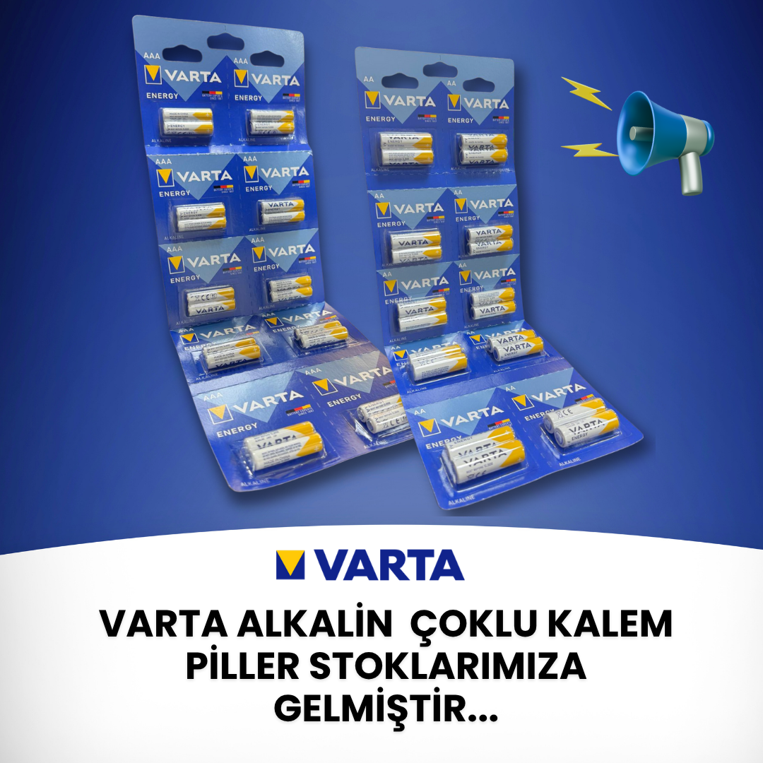 VARTA AAA&AA ALKALİN PİLLER STOKLARIMIZDA...