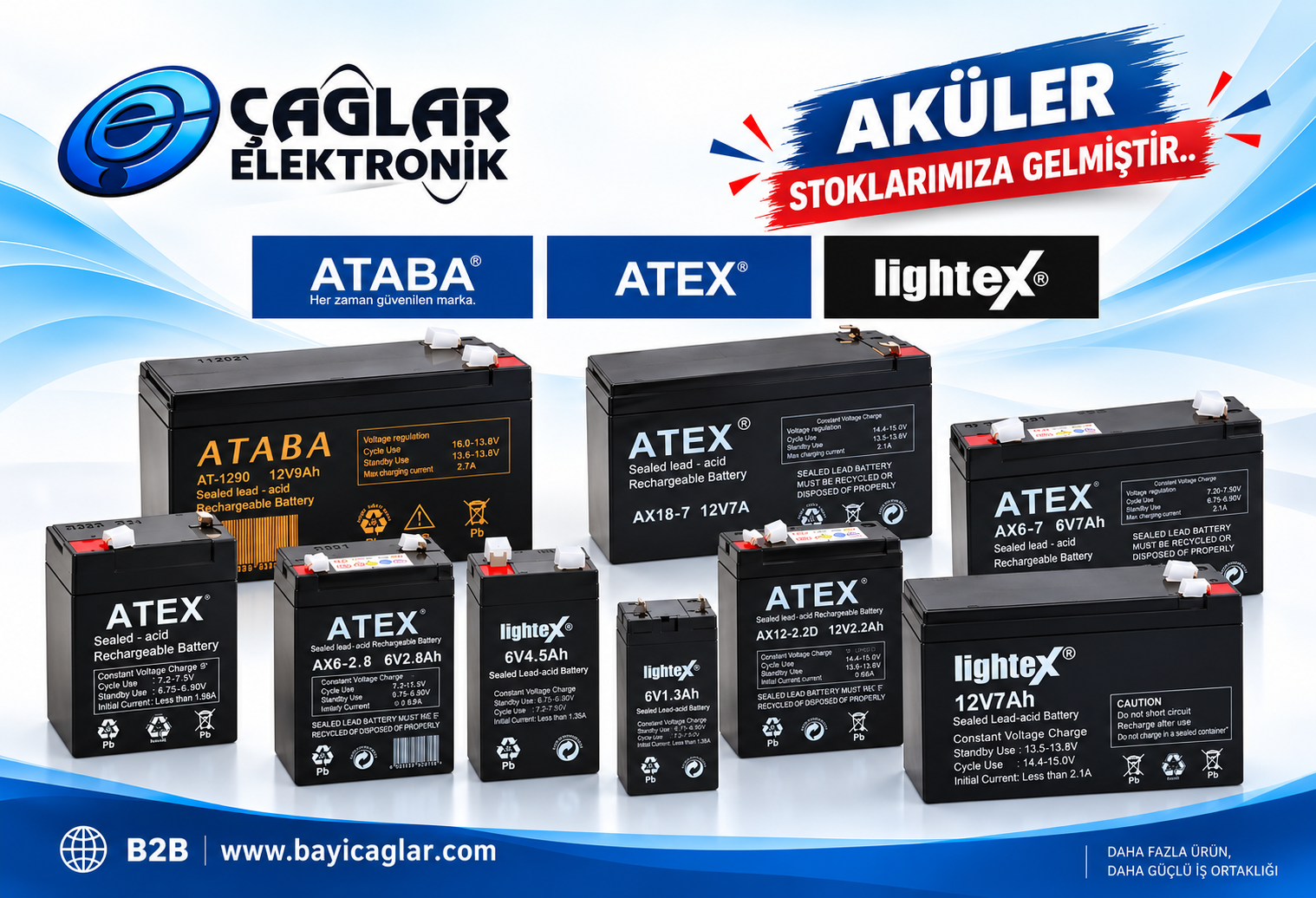 AKÜ STOKLARIMIZ GÜNCELLENMİŞTİR...