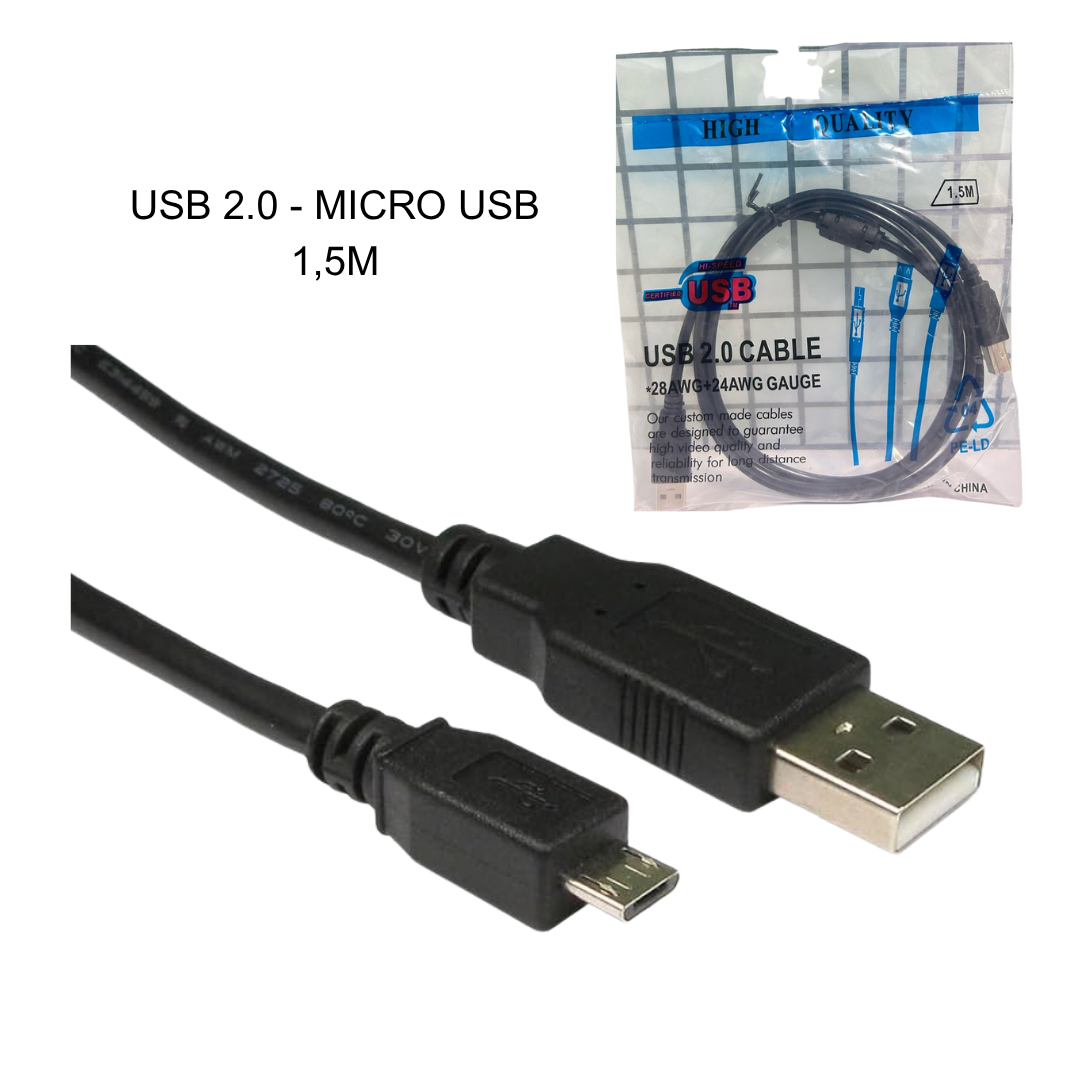 USB ERKEK - MICRO USB 1,5m