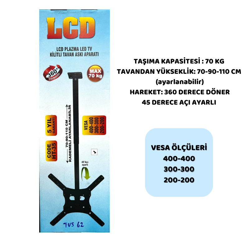 TV TAVAN ASKI   70-90-110 400*400 - HT-35