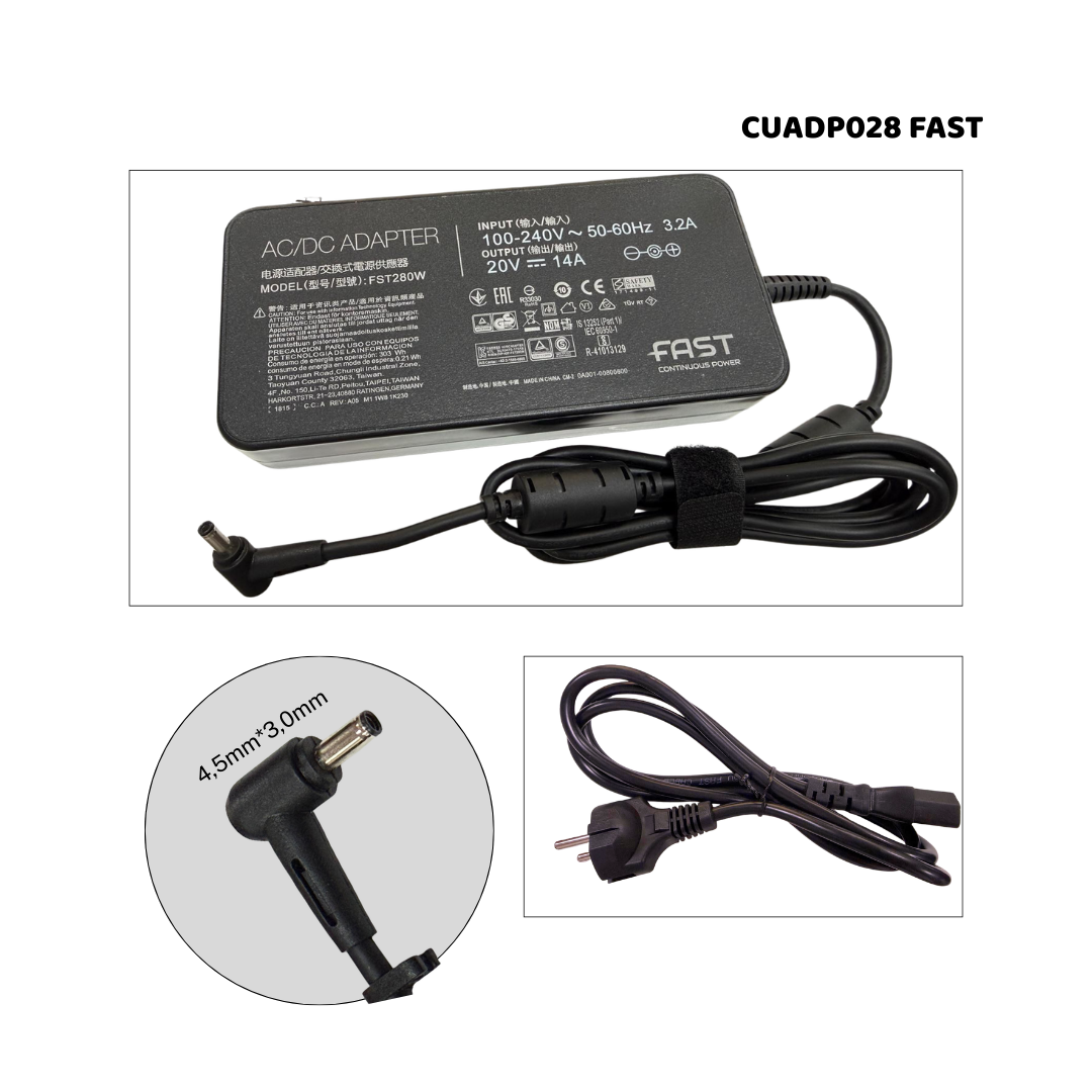 20V 14A 280W ADAPTÖR (4,5x3,0) ASUS CUADP028
