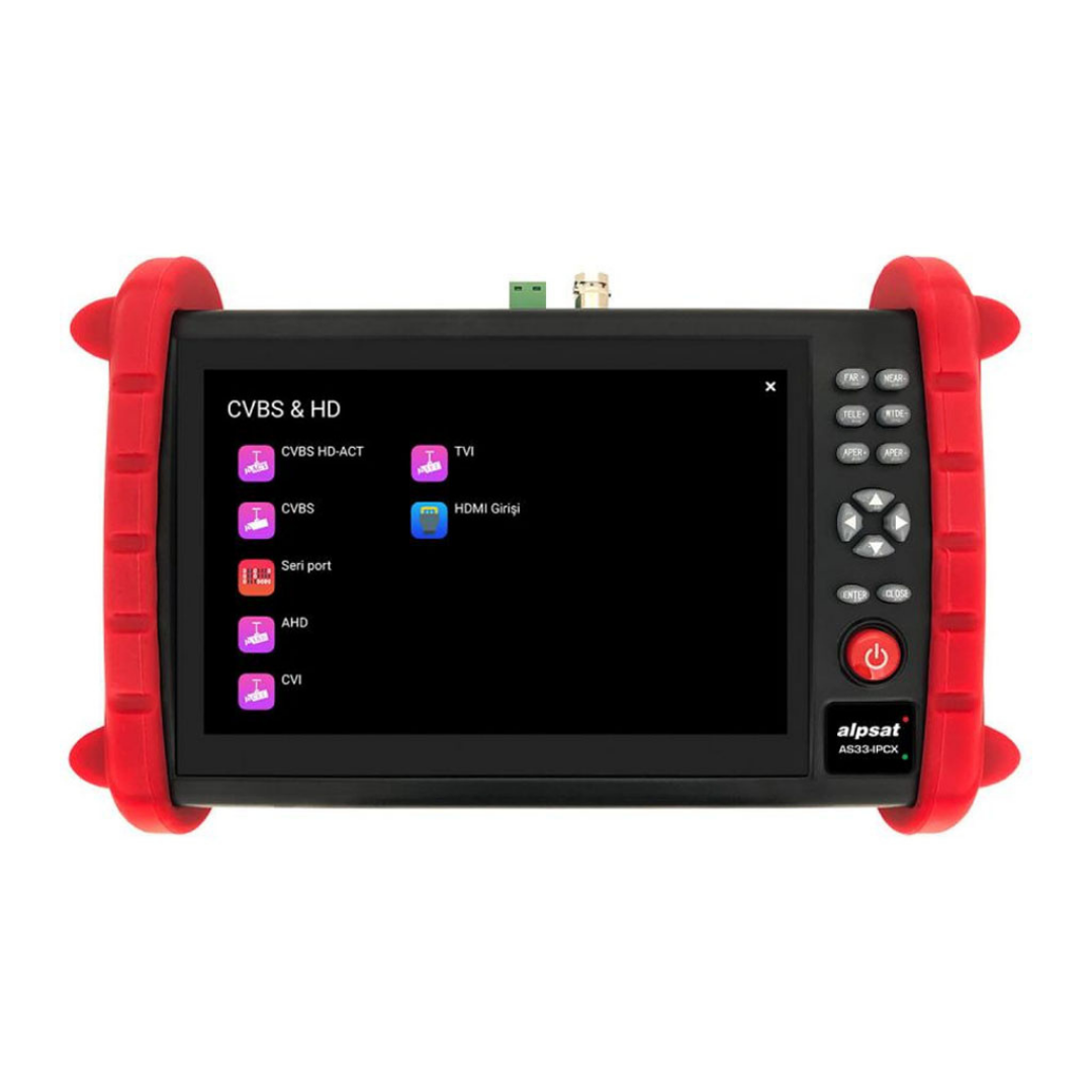 AS33-IPCX 7" KAMERA TEST MONITORU AHD-CVI-TVI CCTV