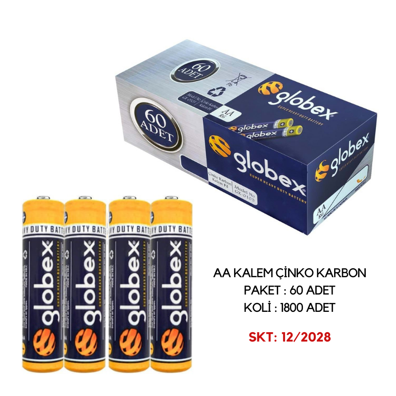 GLOBEX 1,5V AA ÇİNKO KALEM PİL  GX-0105