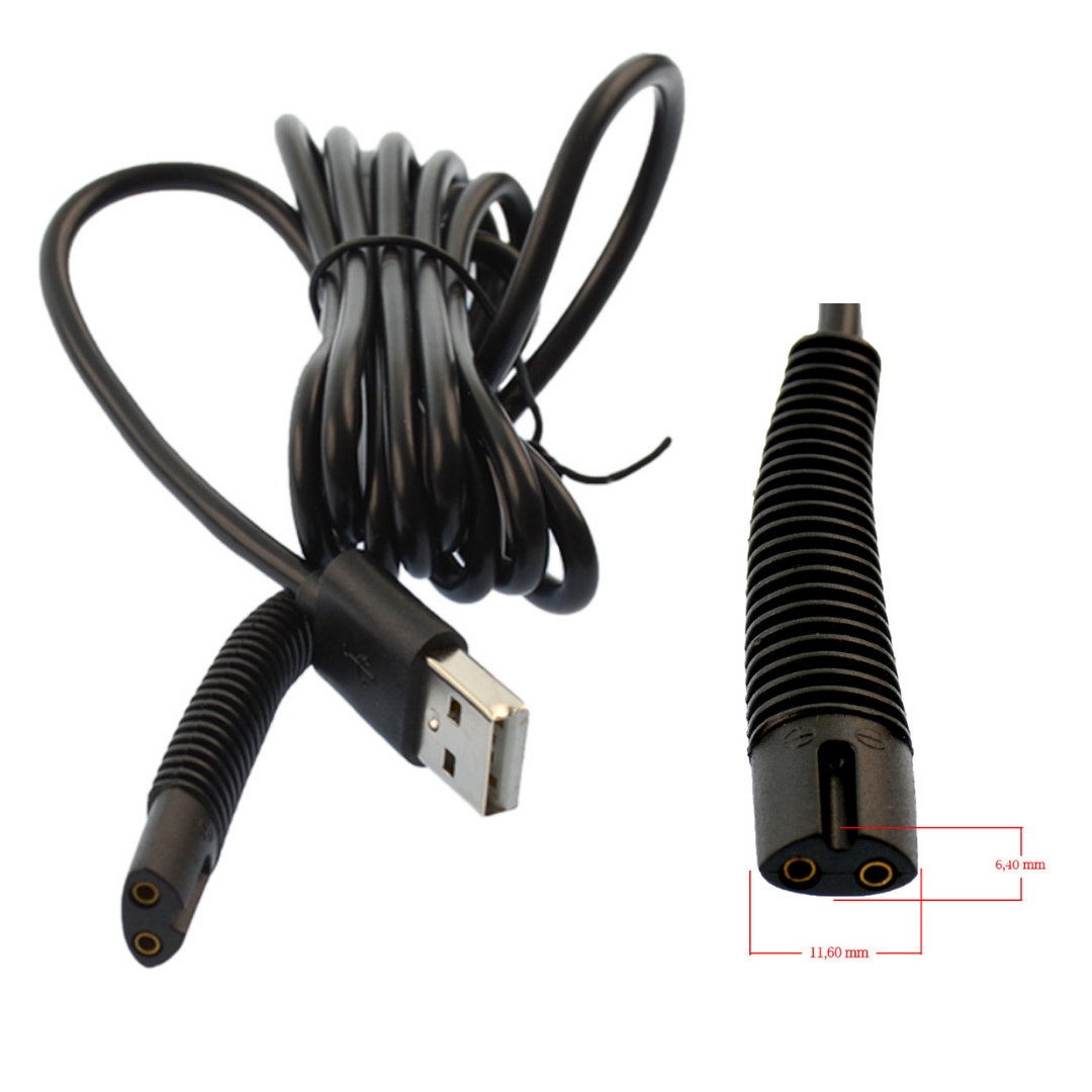 TRAŞ MAKİNASI USB ŞARJ KABLOSU - UZUN UÇLU BRAUN