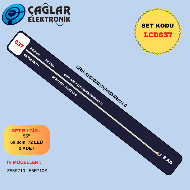 SKYWORTH  60,8cm 72 LED 2'Lİ  55"