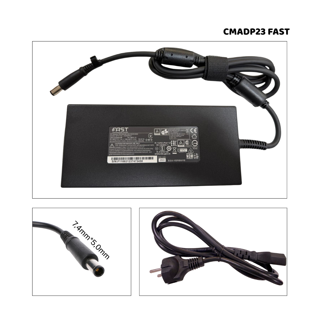 19V 11,8A 230W ADAPTÖR 7,4x5,0mm PİNLİ LITEON/CHICONY/MSI CMADP023