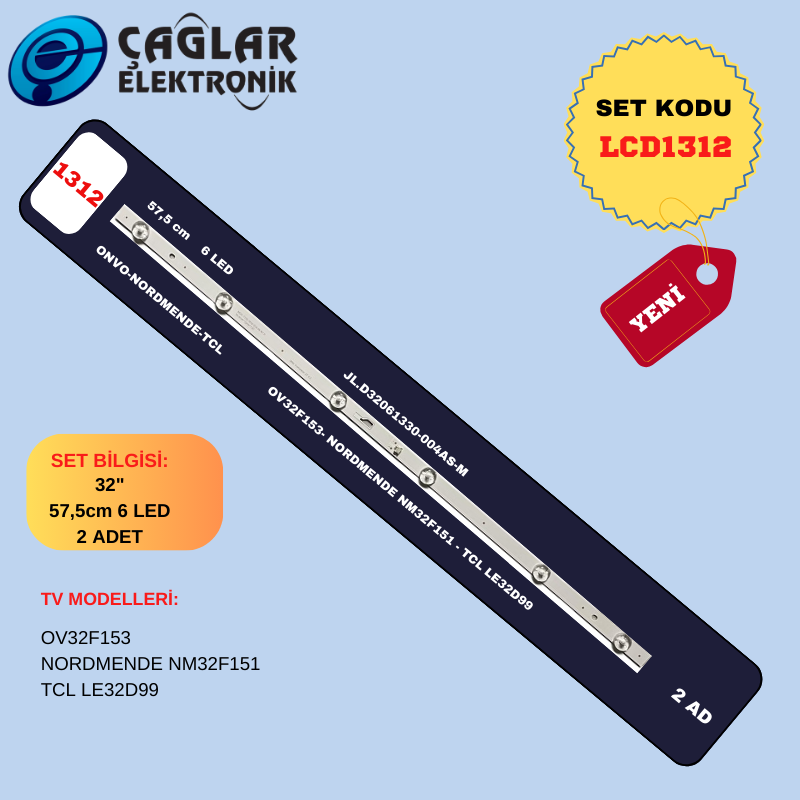 ONVO-SABA-NORDMENDE 32" OV32F153- NORDMENDE NM32F151- TCL LE32D99