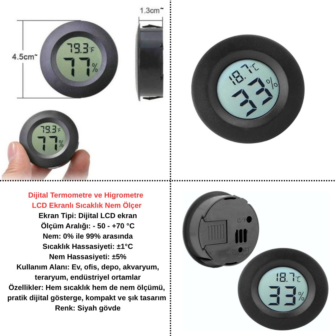 TPM-13 TERMOMETRE NEM ÖLÇER PROBSUZ WELLHISE