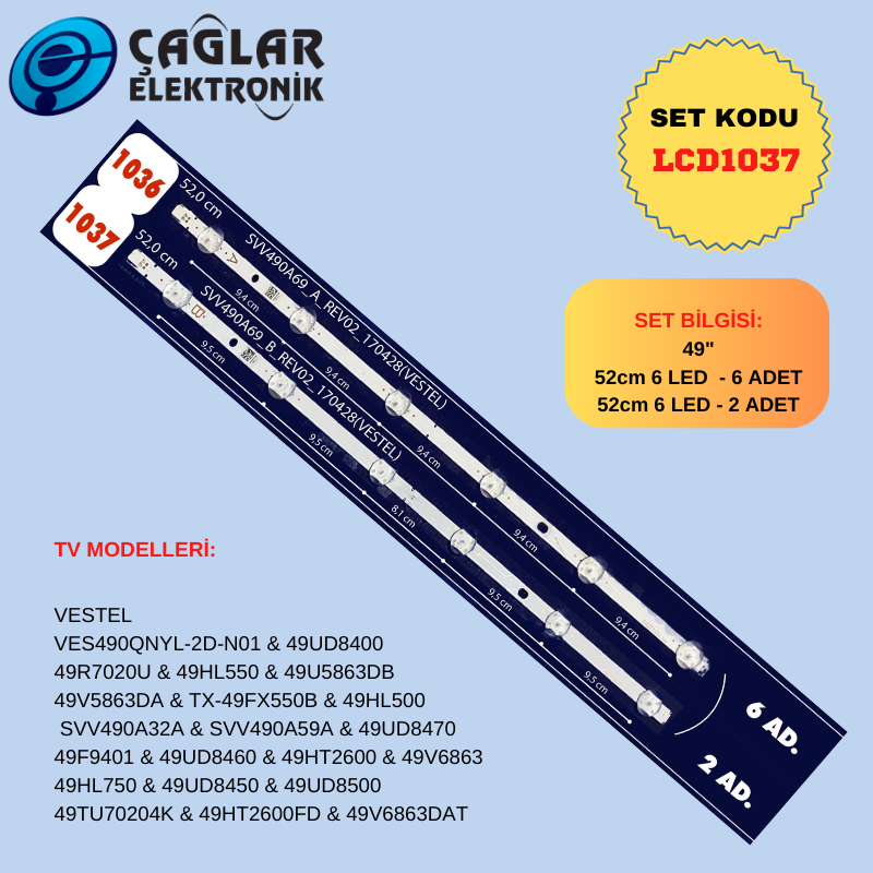 VESTEL VES490QNYL-2D-N01-49UD8400-49R7020U-49HL550-49U5863DB-49V5863DA
