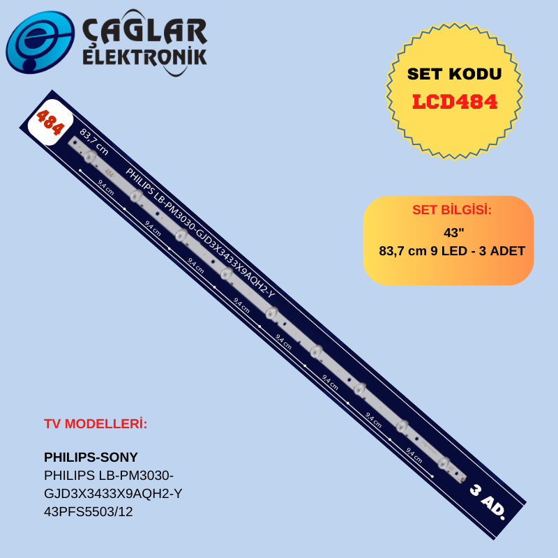 PHILIPS LB-PM3030-GJD3X3433X9AQH2-Y - 43PFS5503/12
