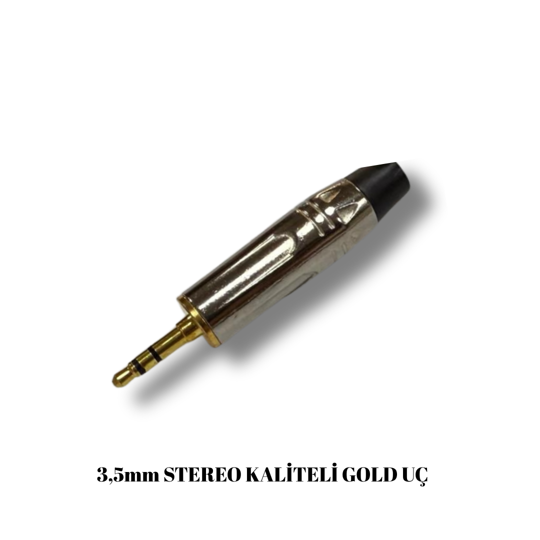 3,5mm STEREO KALİTELİ GOLD UC
