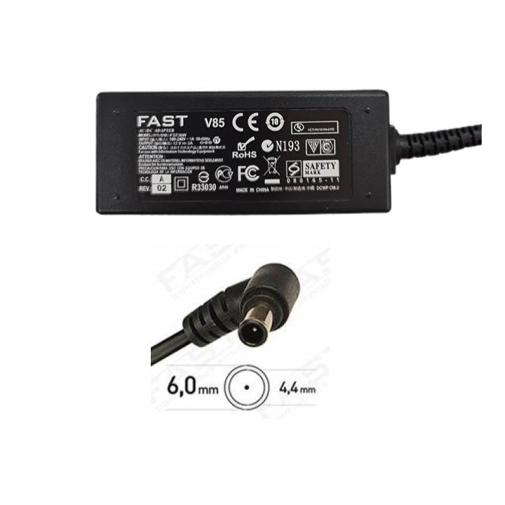 12V 3A ADAPTOR (6,4*4,4mm) 36W  CMADP103