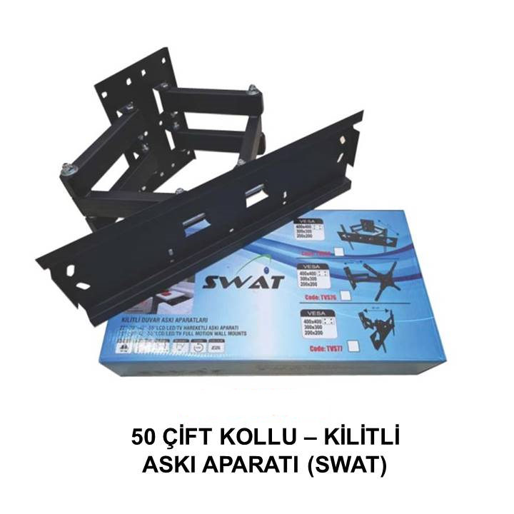 TV HAREKETLİ KILITLI-ÇİFT KOL 50" 400*400 - H48