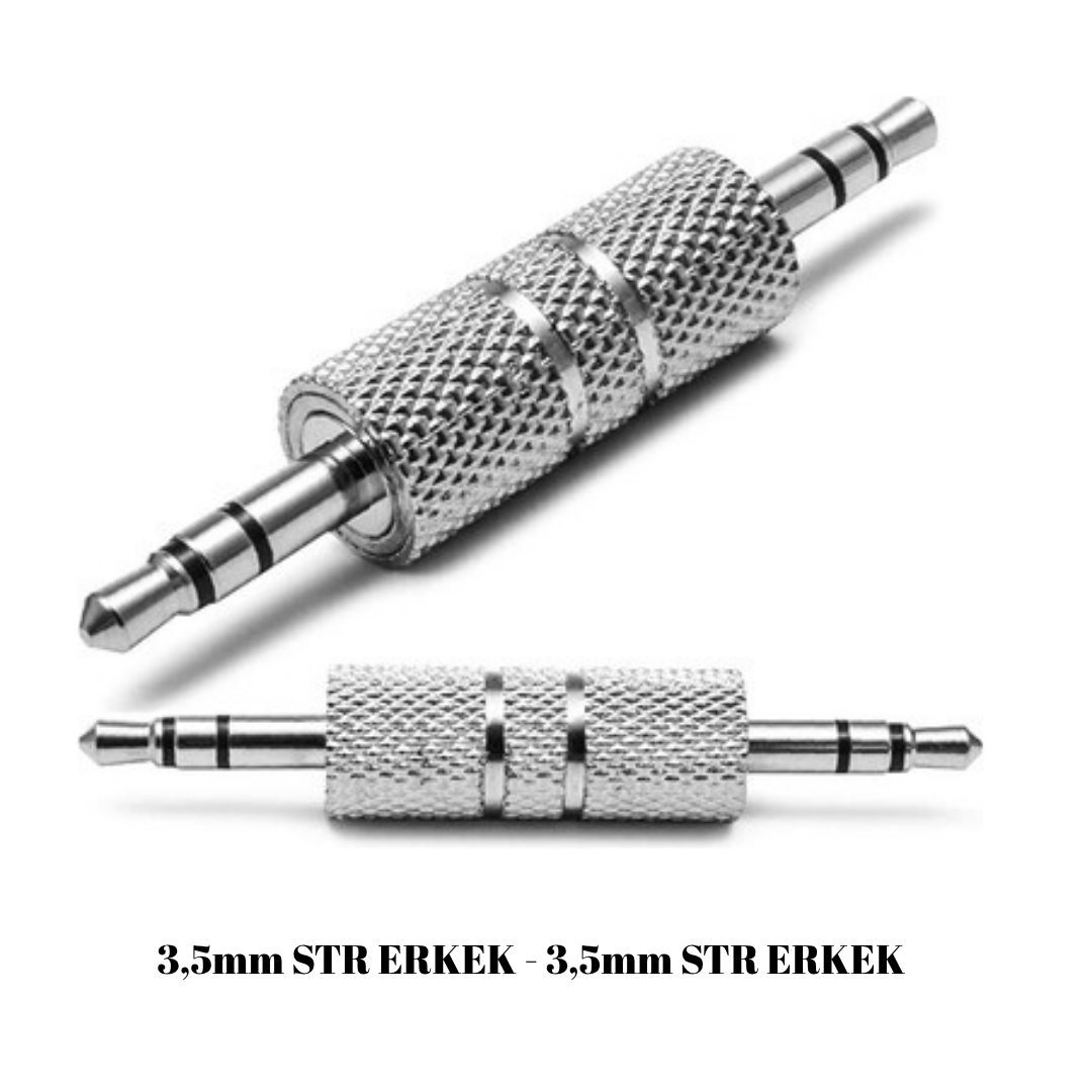 3,5mm STR ERKEK - 3,5mm STR ERKEK ARA METAL