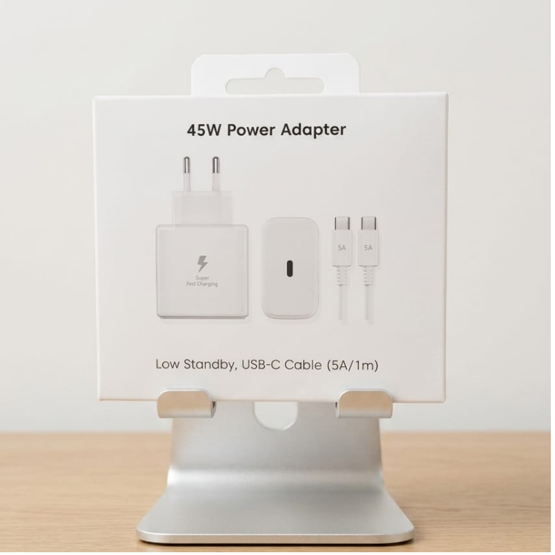 ŞARJ KAB.+ADAP. 45W USB-C BAŞLIK+USB-C KAB. 1m BEYAZ