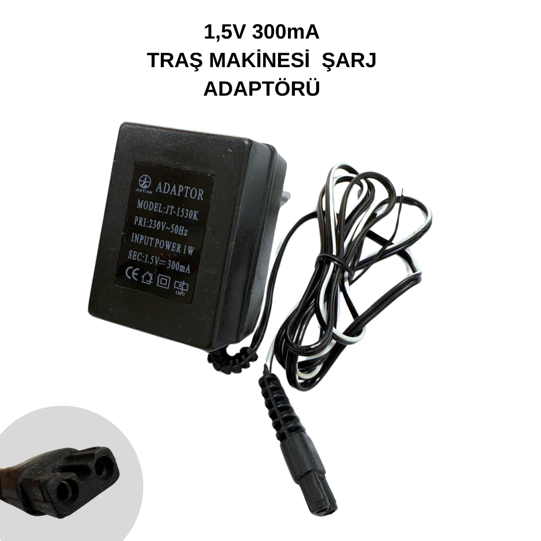 1,5V 0,3A TRAŞ MAKİNESİ ŞARJ ADAPTÖRÜ
