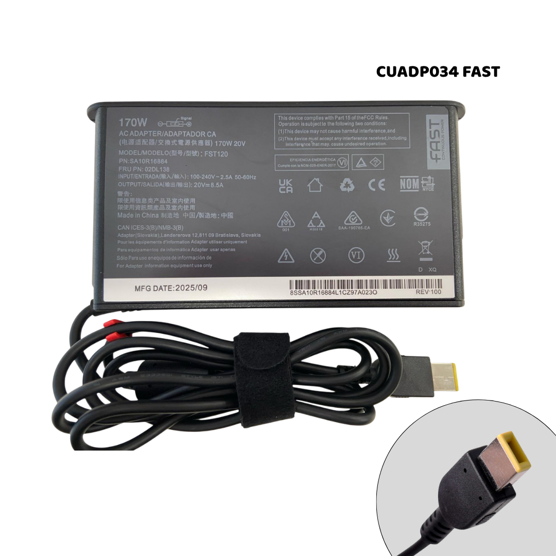 20V 8,5A 170W ADAPTÖR USB TİP LENOVA CUADP034