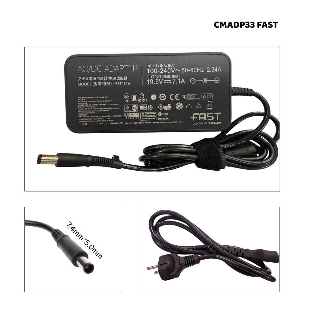 19V 7,1A 135W ADAPTÖR  HP (7,4x5,0mm) CMADP033