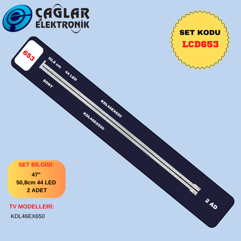 SONY 50,8cm 44 LED 2'Lİ  46" KDL46EX650